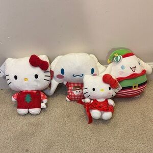 Hello Kitty and Friends Plush Set - Red, White, Green